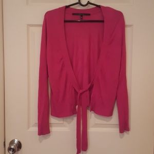 Mac & Jac Pink Front Tie Sweater